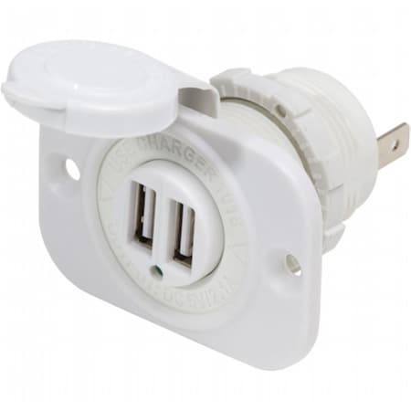 Superjock s 12V Dc Dual Usb Charger Socket White SU11448